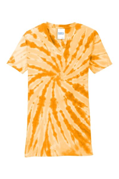Port & Co Women's Tie-Dye V-Neck Tee