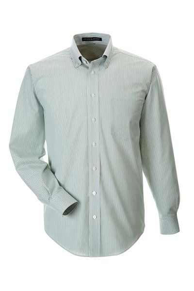 Devon & Jones Men's Crown Collection® Banker Stripe Woven Shirt