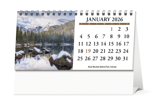 HotLine® Products Scenic America® Desk Tent Calendar