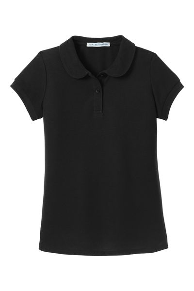 Port Authority Girls Silk Touch Peter Pan Collar Polo
