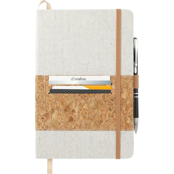FSC® Mix 5.5" x 8.5" Recycled Cotton Cork Notebook