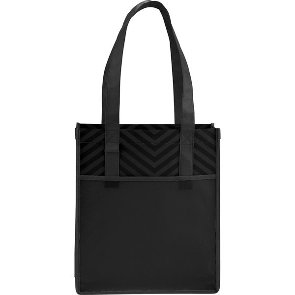 Printed Chevron Non-Woven Shopper Tote