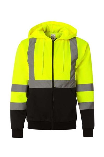 Kishigo Hi-Vis Full-Zip Hooded Sweatshirt