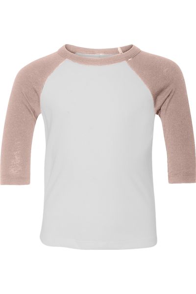 BELLA + CANVAS Toddler Three-Quarter Sleeve Baseball Tee
