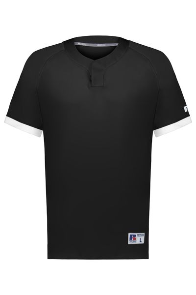 Russell Baseline Covered Placket Baseball Jersey
