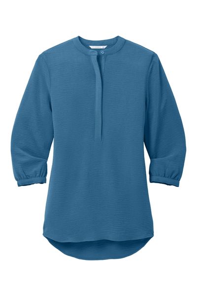 Port Authority Ladies 3/4-Sleeve Textured Crepe Tunic