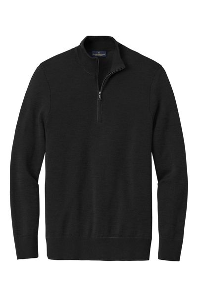 Brooks Brothers Washable Merino Birdseye 1/4-Zip Sweater