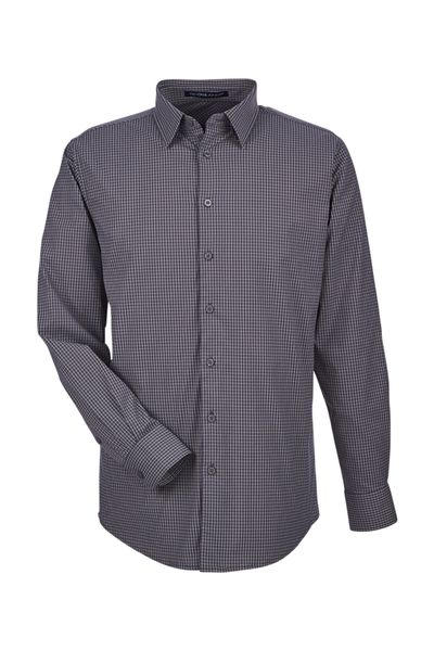 Devon & Jones CrownLux Performance Men's Tonal Mini Check Shirt