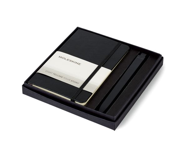 Moleskine® Pocket Notebook and GO Pen Gift Set