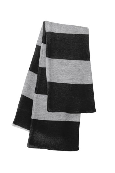 Sportsman Rugby-Striped Knit Scarf