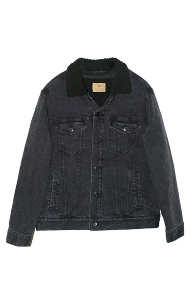 Threadfast Apparel Unisex Sherpa-Lined Denim Jacket