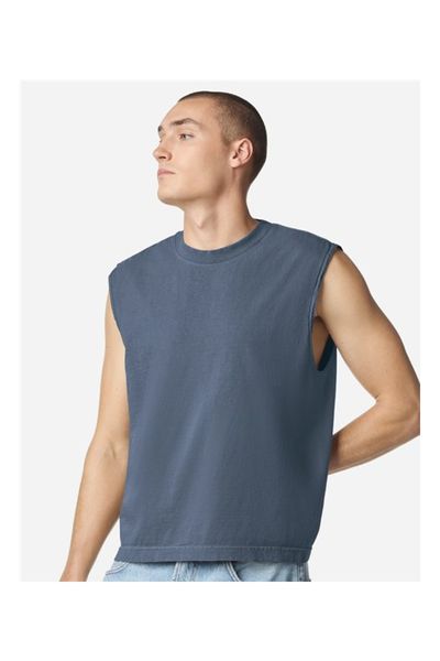 American Apparel Unisex Heavyweight Cotton Garment-Dyed Mid-Length Muscle Tee