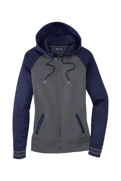 Sport-Tek® Ladies Sport-Wick® Varsity Fleece Full-Zip Hooded Jacket