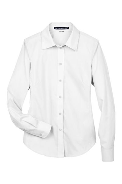 Devon & Jones Ladies' Crown Woven Collection Solid Broadcloth