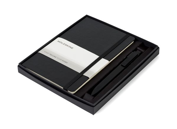 Moleskine® Medium Notebook and GO Pen Gift Set