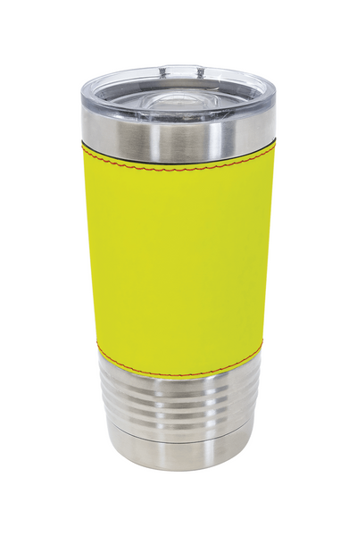 20 oz. Softball Leather Tumbler with Slider Lid
