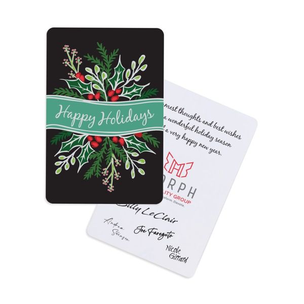Festive Flourish Holiday Greeting Card