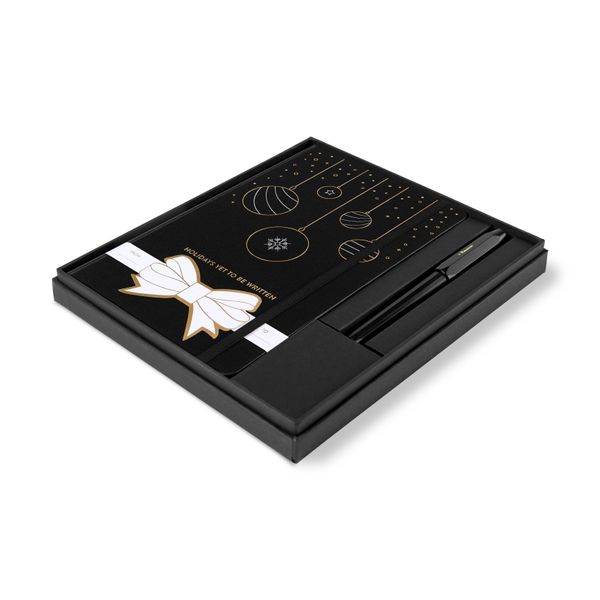 Moleskine® Hard Cover Holiday Notebook and Kaweco Pen Gift Set