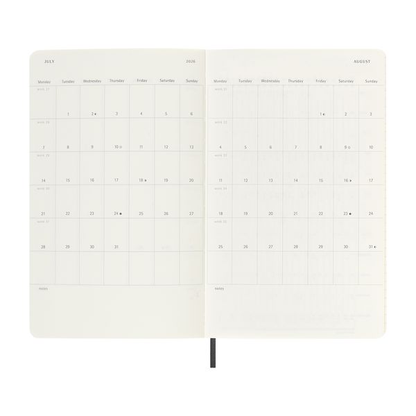 Moleskine® Soft Cover Large 12-Month Weekly 2026 Planner